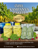 Salamura Asma Yaprak 2x5'lik Bidon+Vakumlu Taze Asma Yaprak 2kg